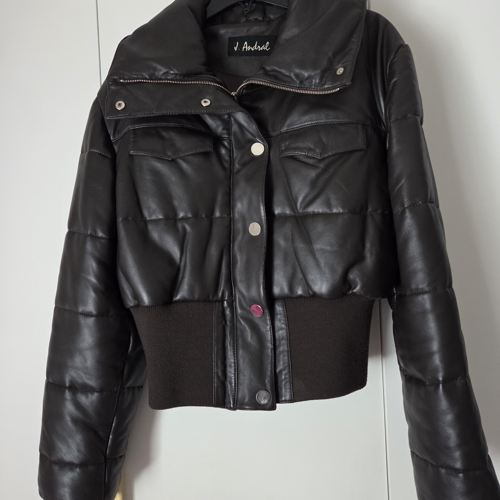 Women's Dark Brown Puffer Jacket